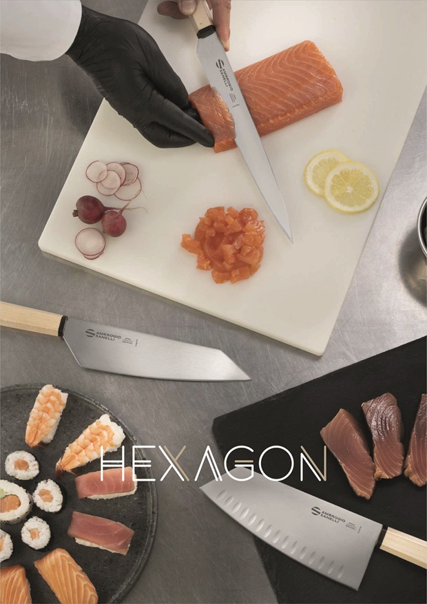 HEXAGON kokkekniver fra Sanelli